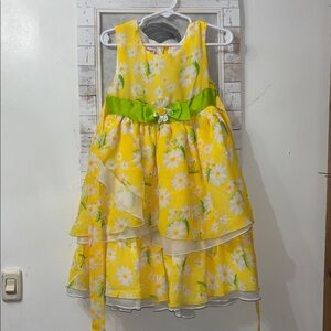 Girls Floral Ruffled Dress